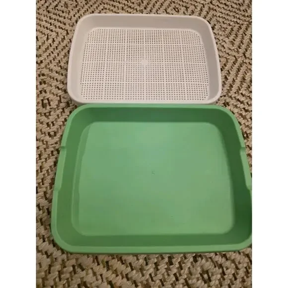 4 Pcs Seed Sprouter Tray with Drain Holes for Microgreens Growing Kit - Picture 2 of 16